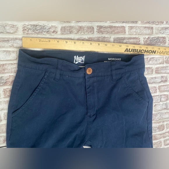 Mugsy Jeans Mens 32x30 Chino Morgans 4 Way Stretch Casual Flexible Pants Navy - Picture 7 of 7